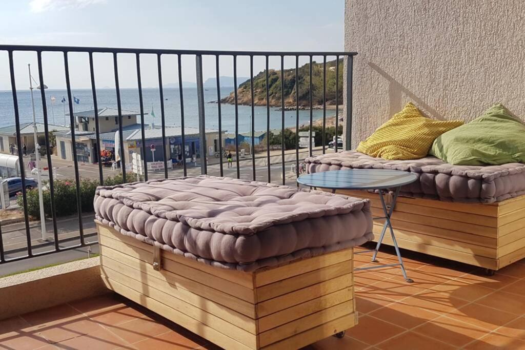 T2 Magnifique Vue Mer Panoramique Six-Fours-les-Plages Exteriör bild